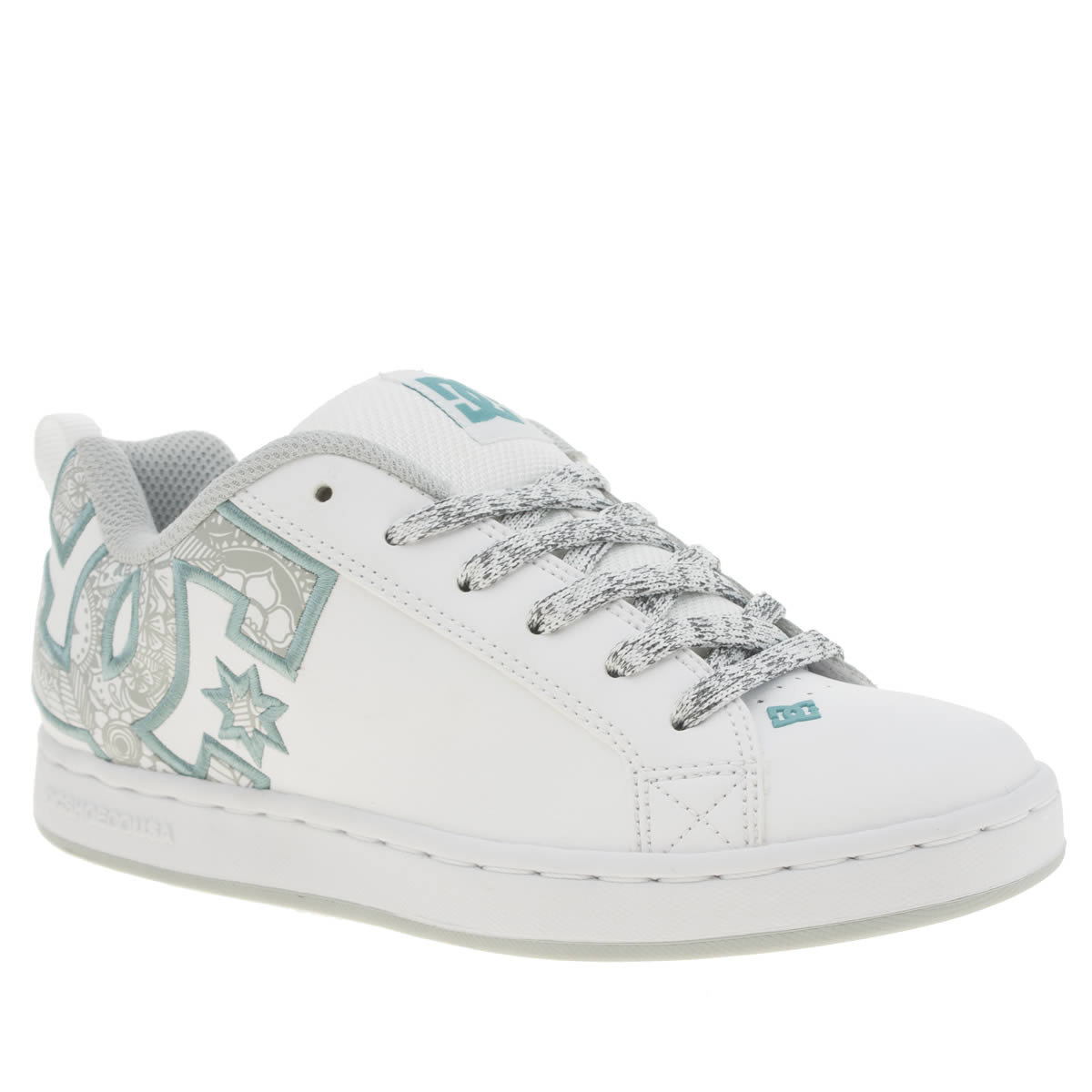 DC SHOES COURT GRAFFIK WOMENS WHITE GREEN LEATHER CASUAL DC SHOES COURT GRAFFIK WOMENS WHITE GREEN LEATHER CASUAL
